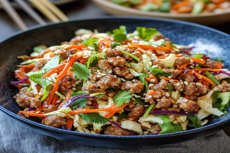 Keto Egg Roll in a Bowl with Sausage
