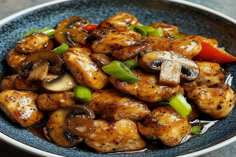 Black Pepper Chicken and Mushrooms