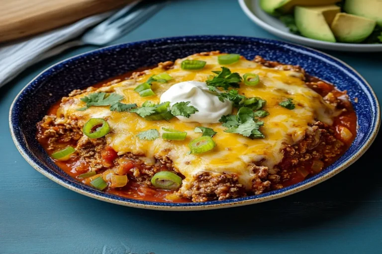 Keto Cauliflower Beef Casserole