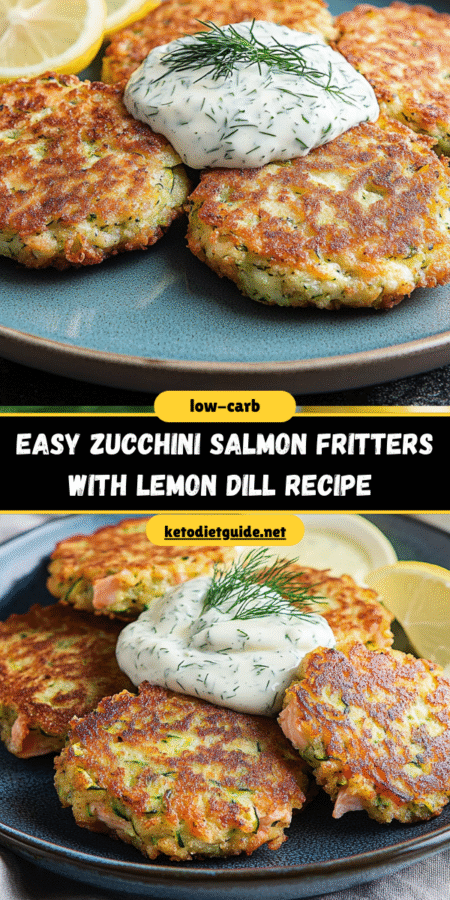Easy Zucchini Salmon Fritters with Lemon Dill Recipe