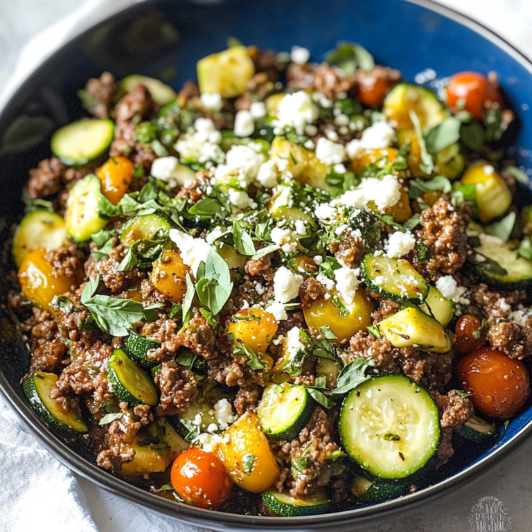 Ground Beef Zucchini Skillet