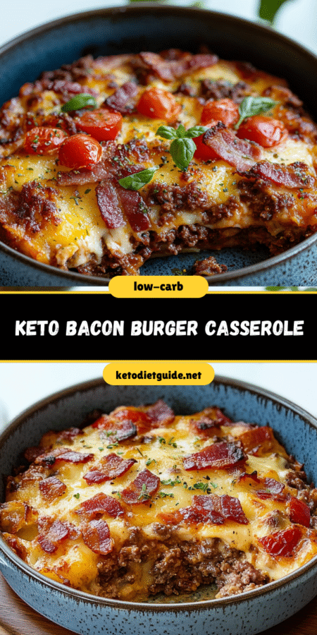 Keto Bacon Burger Casserole