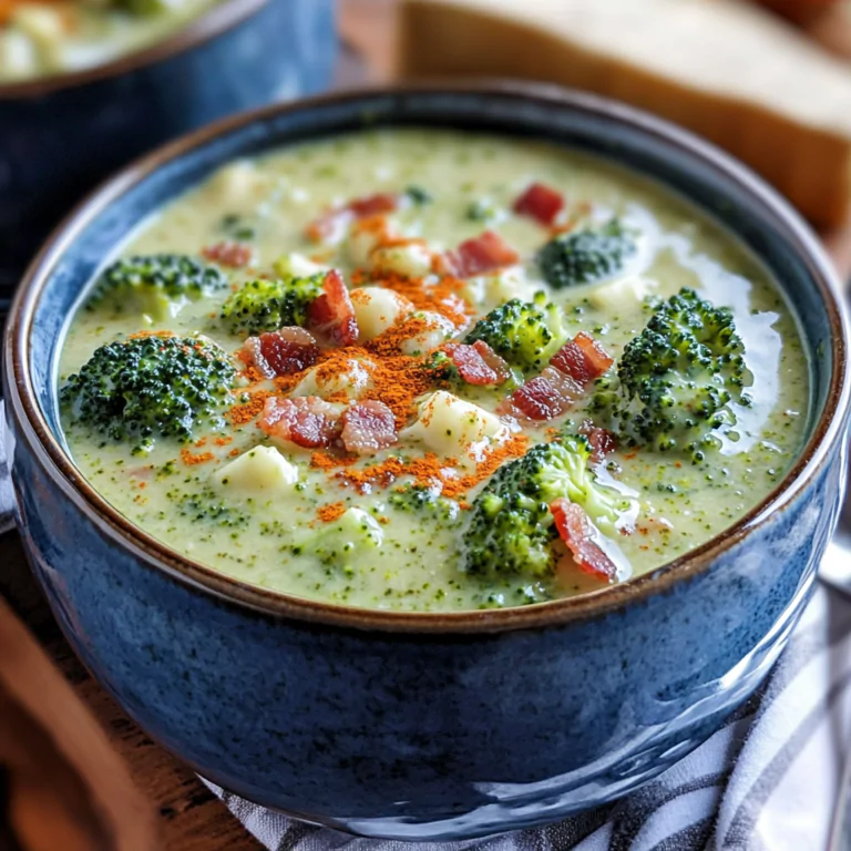 Low Carb Broccoli, Cheddar & Bacon Chowder