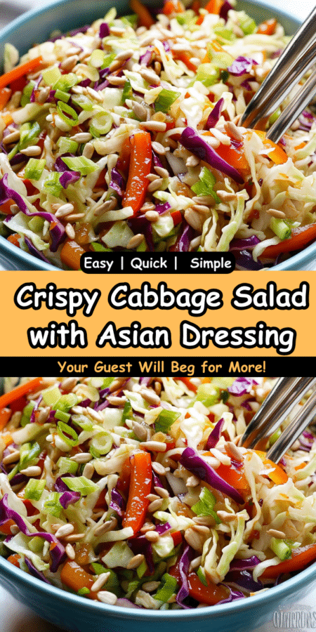 keto Crispy Cabbage Salad with Asian