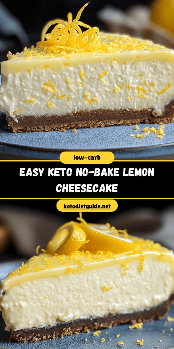 Easy Keto No-Bake Lemon Cheesecake