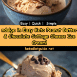 Indulge in Easy Keto Peanut Butter & Chocolate Cottage Cheese Ice Cream!