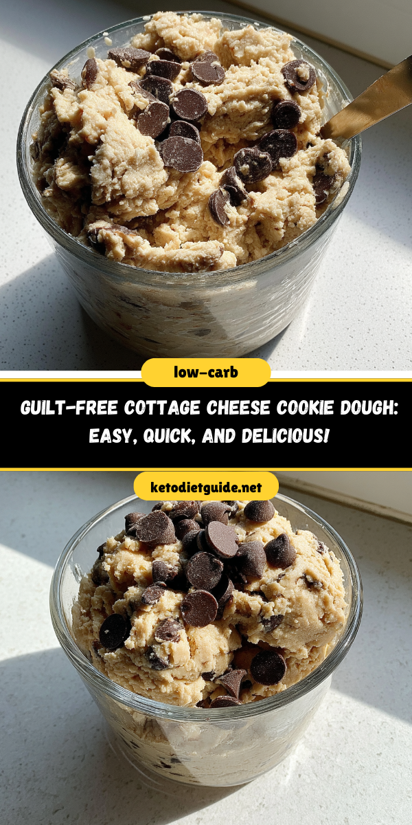 Guilt Free Cottage Cheese Cookie Dough Easy Quick and Delicious