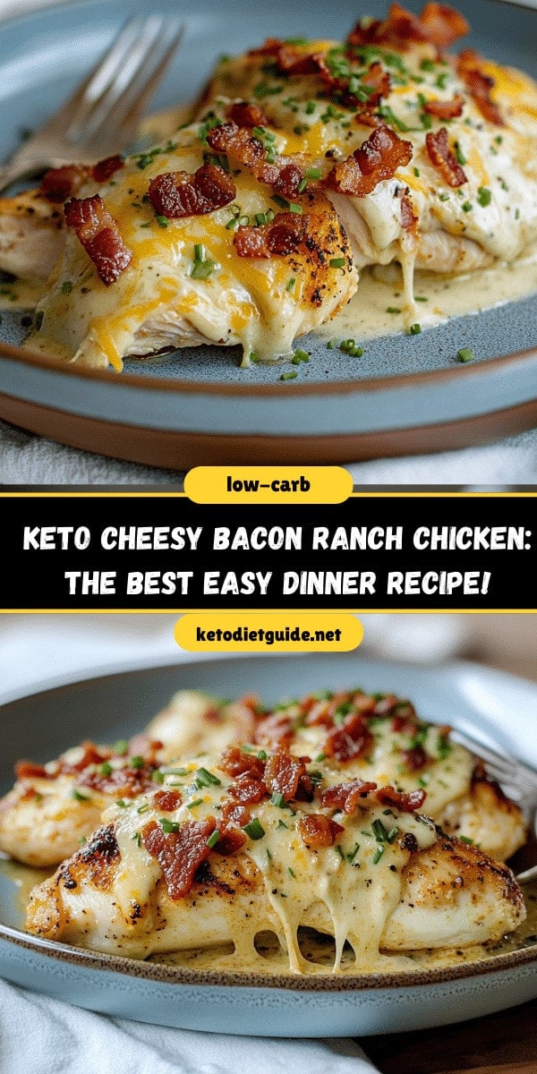 Keto Cheesy Bacon Ranch Chicken- The Best Easy Dinner Recipe!