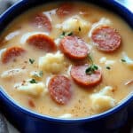 Keto Kielbasa Soup with Cauliflower