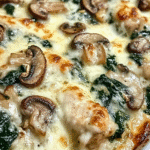 Chicken Spinach and Mushroom Low Carb Oven Dish