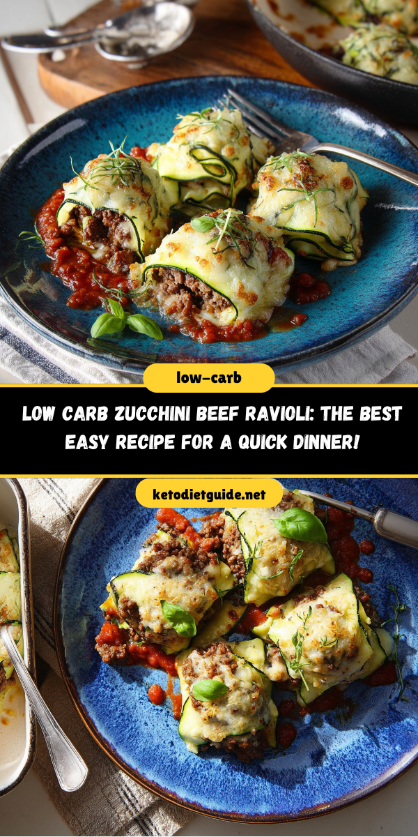 Low Carb Zucchini Beef Ravioli