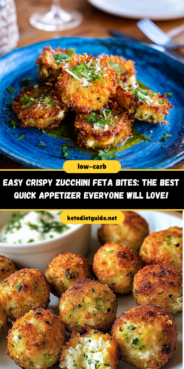 Crispy Zucchini Feta Bites