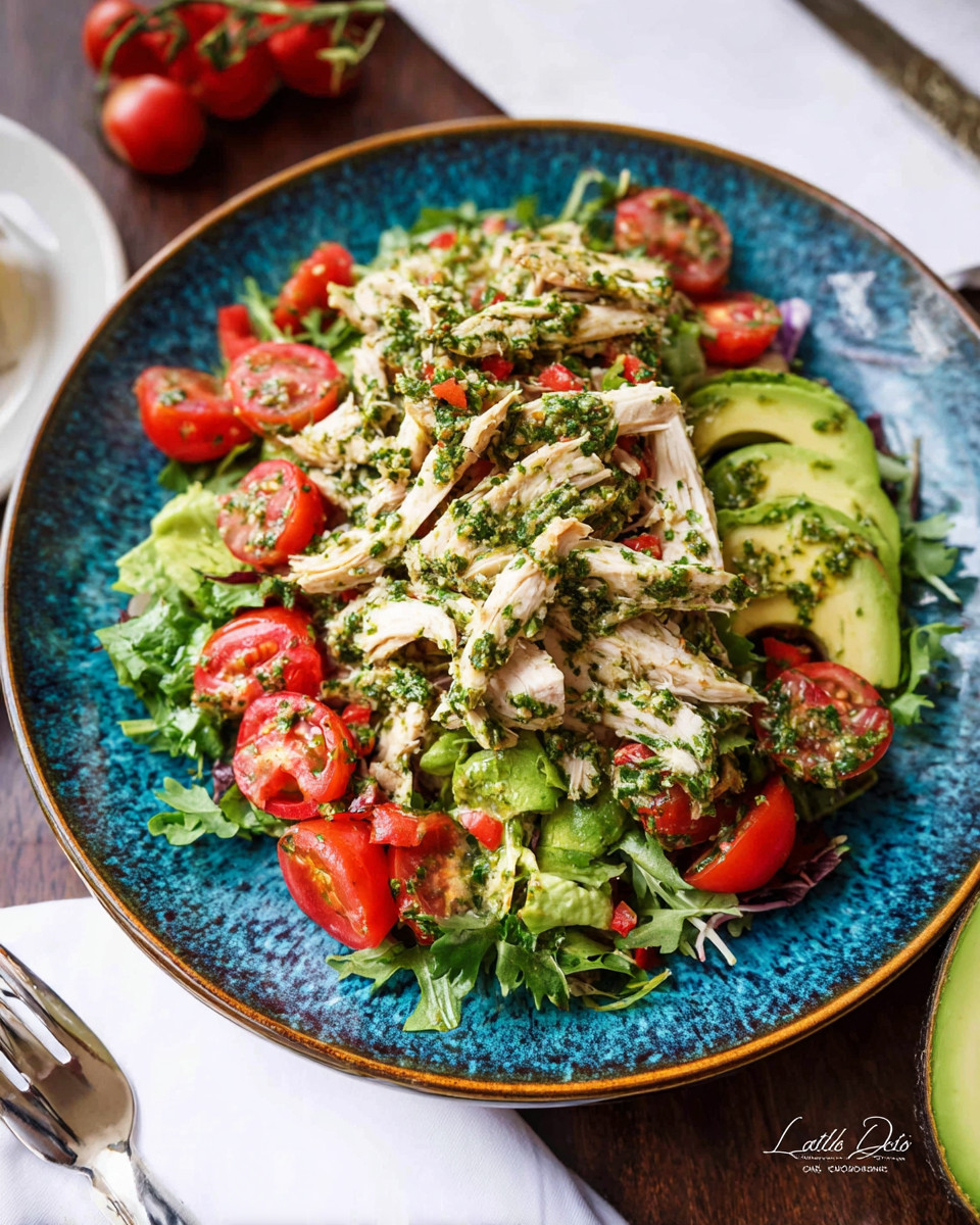 Keto Chicken Salad with Creamy Chimichurri Dressing is Delicious!