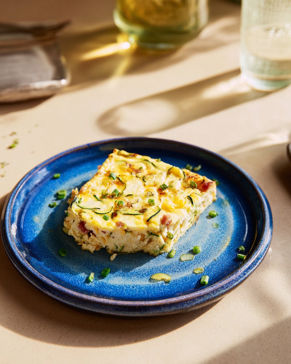 Keto Egg Casserole with Zucchini and Ham is Delicious!