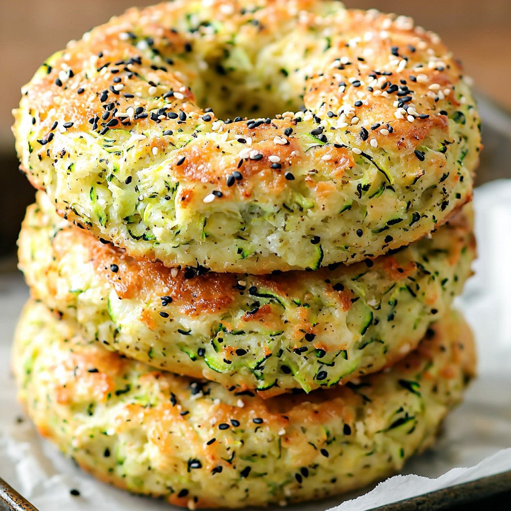 Low Carb Keto Zucchini Bagel Recipe for Healthy Mornings!