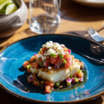 Pan-Seared Cod in Salsa with Queso Fresco