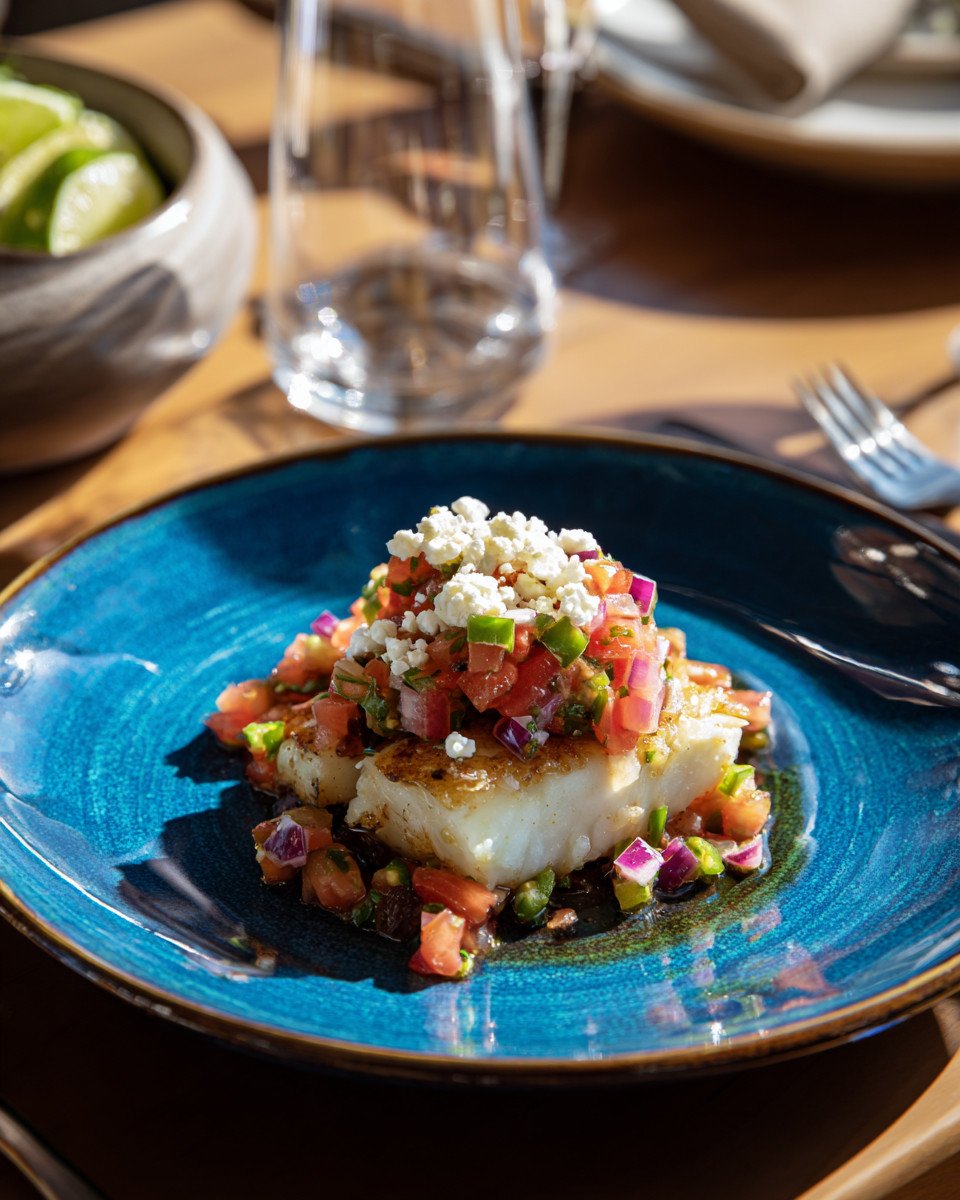 Pan-Seared Cod in Salsa with Queso Fresco: A Delicious Twist!