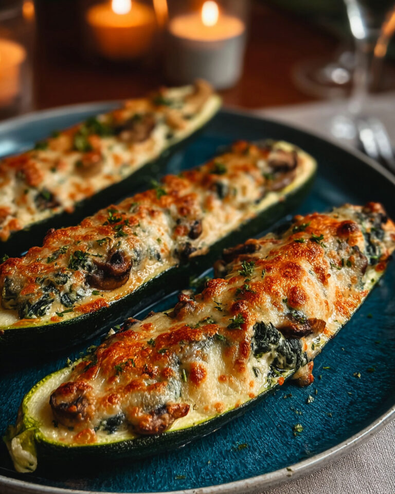 Spinach, Mushroom, and Ricotta Stuffed Zucchini Recipe Revealed!