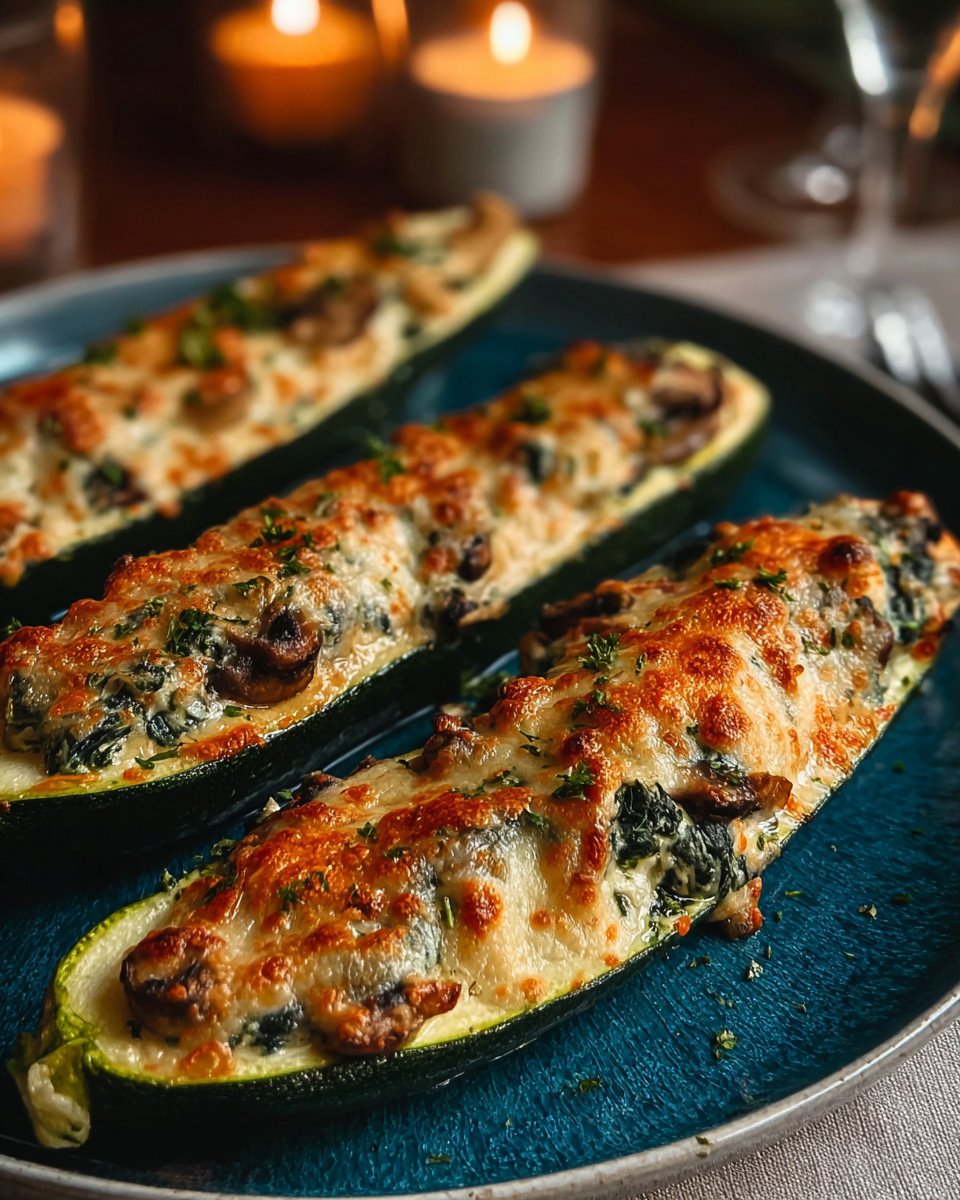 Spinach, Mushroom, and Ricotta Stuffed Zucchini Recipe Revealed!