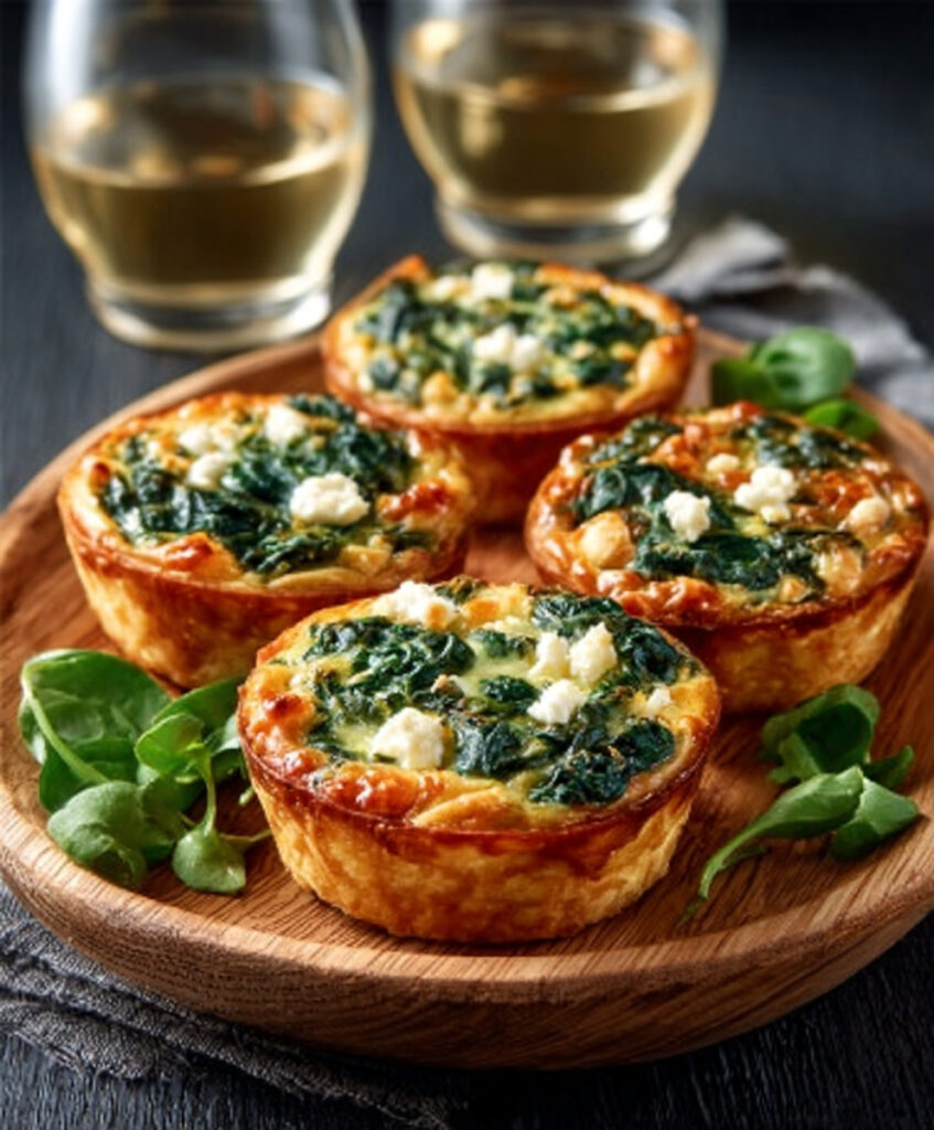 Spinach and Goat Cheese Mini Quiches