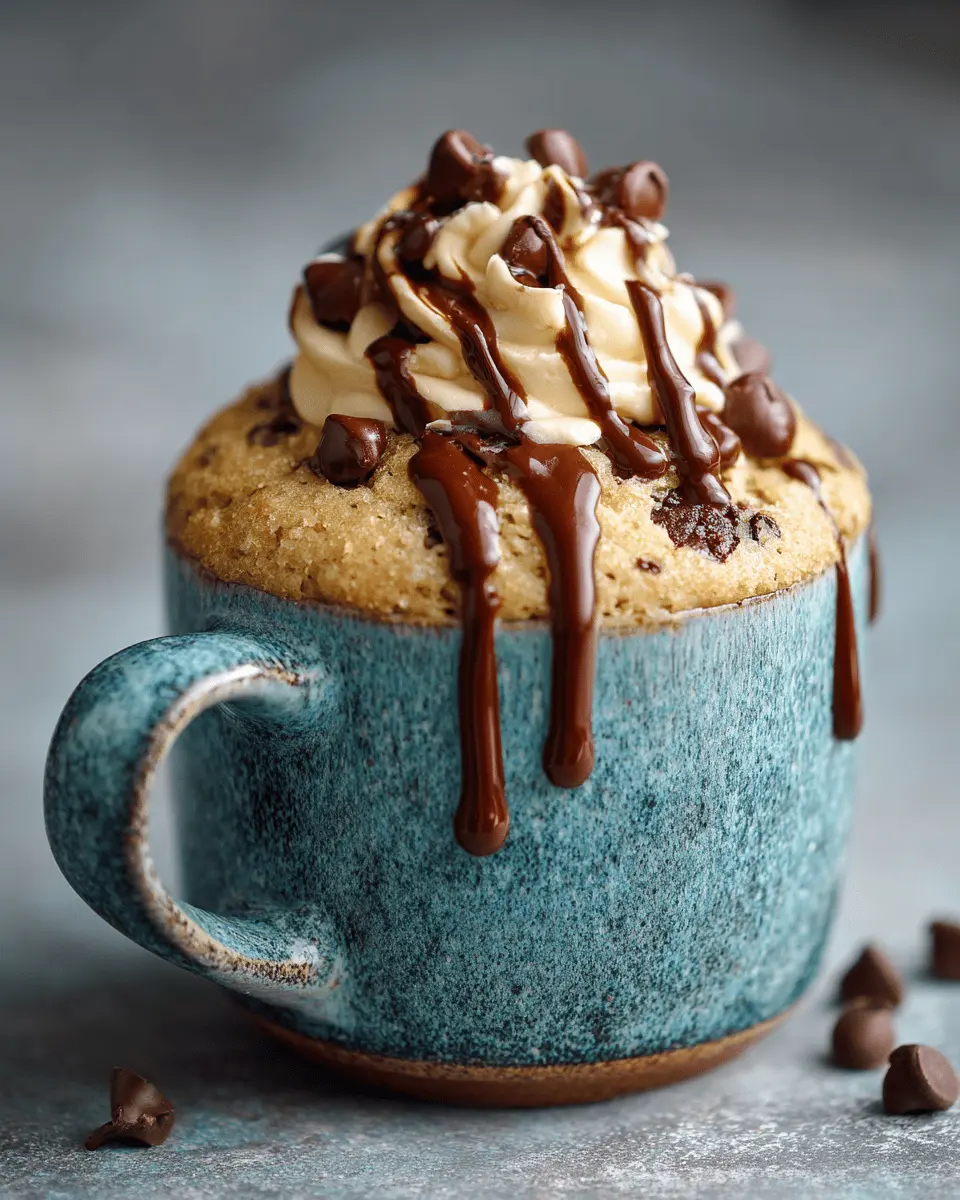 Keto Chocolate Chip Cookie Mug Cake First Image