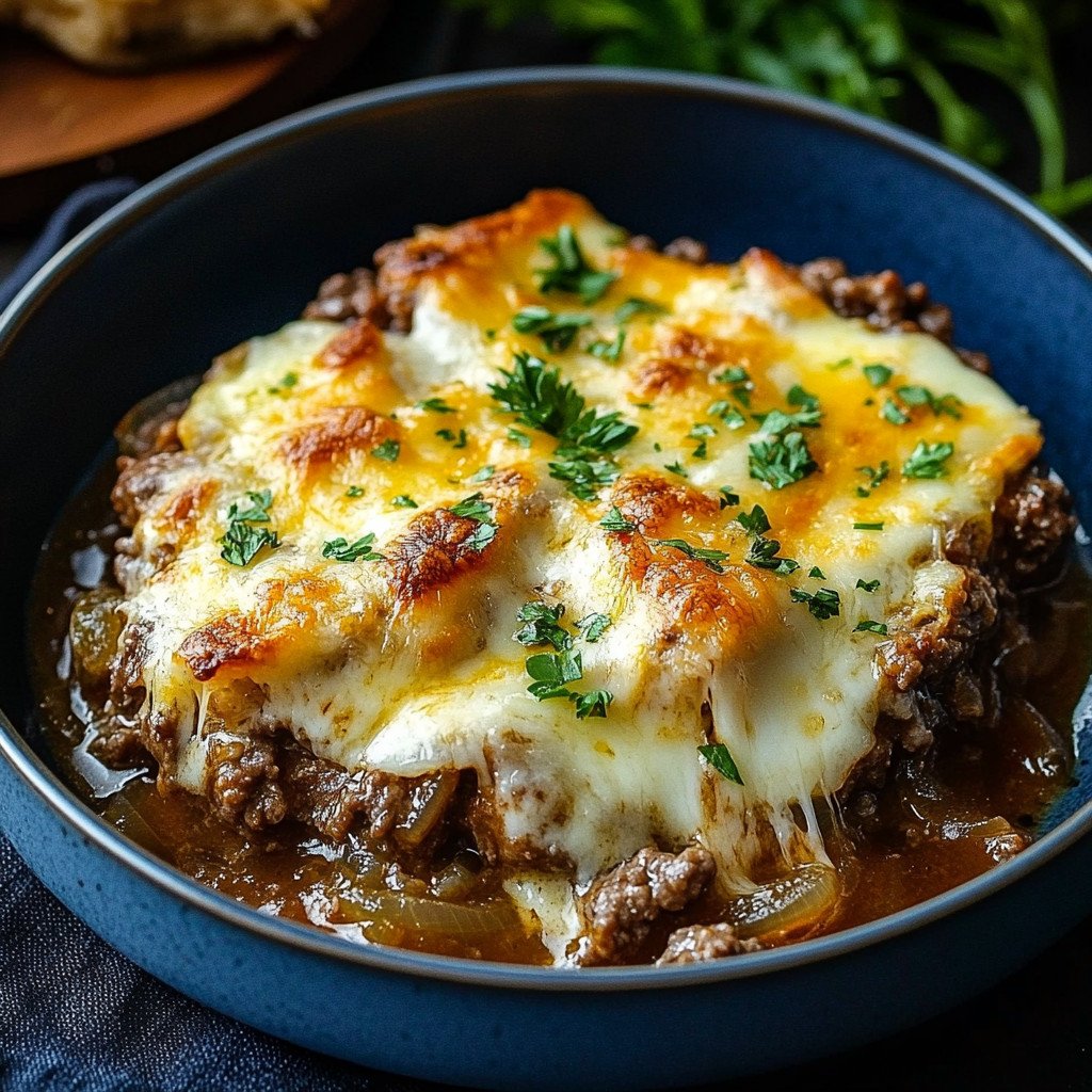 Cheesy French Onion Beef Bake: A Delightful Comfort Dish