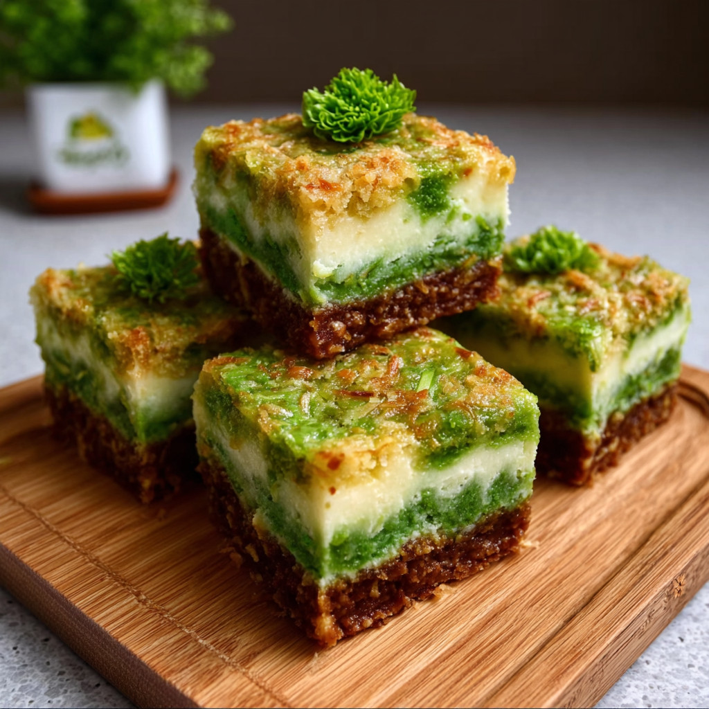Coconut-Pandan Keto Cheesecake Bars are a must-try treat!