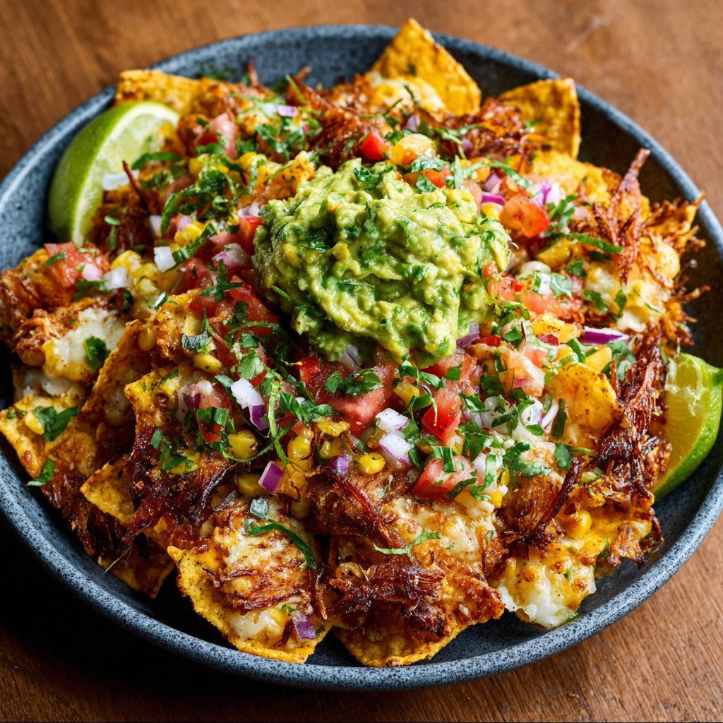 Crispy Chicken Skin Nachos with Guacamole: A Must-Try!