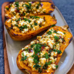 Feta Stuffed Butternut Squash