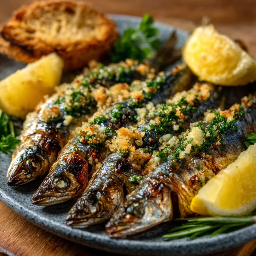 Grilled Sardines with Garlic & Herb Butter for Flavor