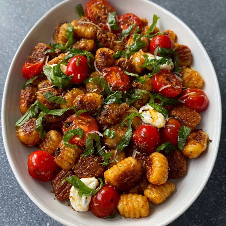 Keto Caprese Gnocchi