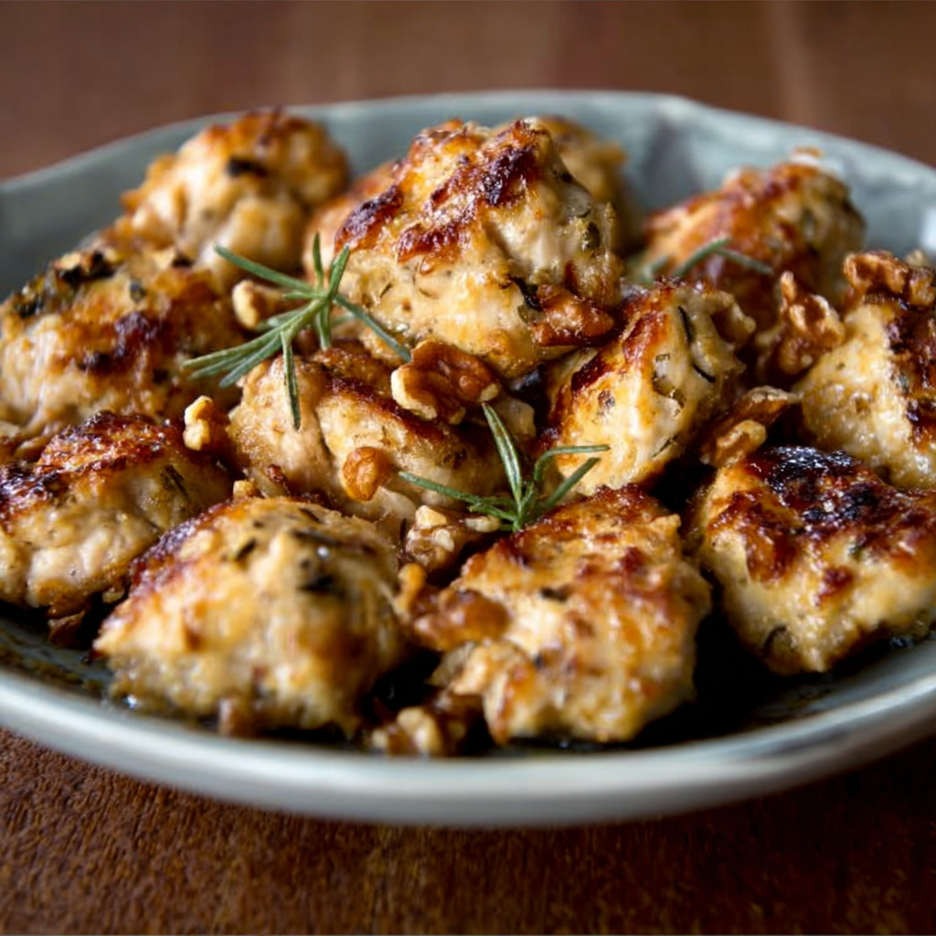 Keto Chicken Bites with Rosemary and Walnuts delightfully flavor your meals!