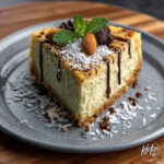 Keto Coconut-Pandan Cheesecake with Almond Crust