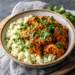 Keto Indian Butter Chicken with Cauliflower Rice