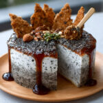 Keto Korean Black Sesame and Almond Jelly Cake