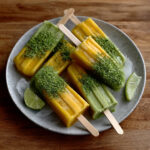 Keto Matcha-Mango Sorbet Popsicles