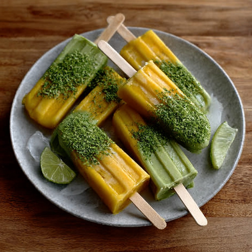 Keto Matcha-Mango Sorbet Popsicles that Delight Your Tastebuds!