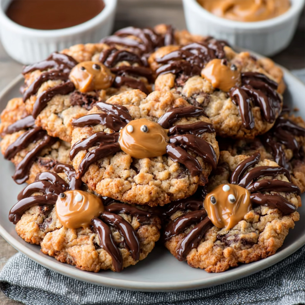 Keto Peanut Butter Spider Cookies for a tasty treat!