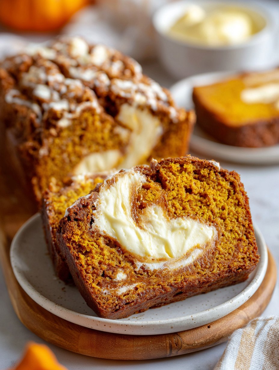Keto Pumpkin Bread with Cream Cheese Filling delights you!
