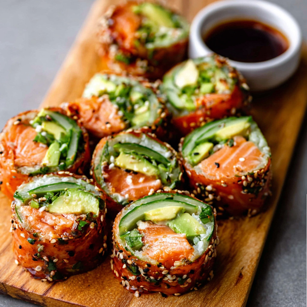 Keto Sushi Rolls: Discover Cucumber-Wrapped Salmon Delights!