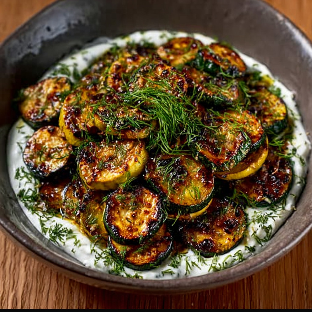 Lemon Zucchini with Garlic-Dill Cream: A Delicious Delight!