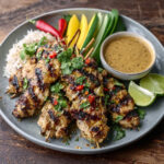 Lemongrass Grilled Chicken with Keto Peanut Sauce