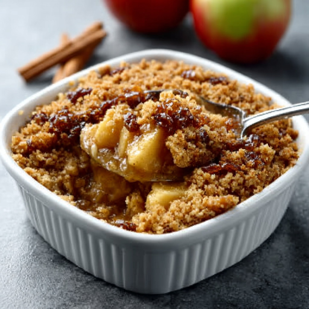 Low-Carb Cinnamon-Raisin Apple Crumble: A Delightful Dessert!