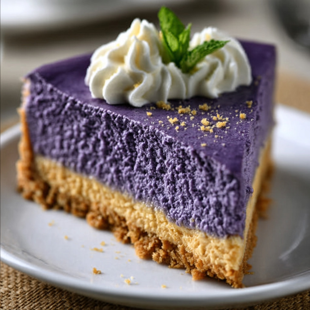 Low-Carb Filipino Ube Cheesecake: Delight in Every Bite!