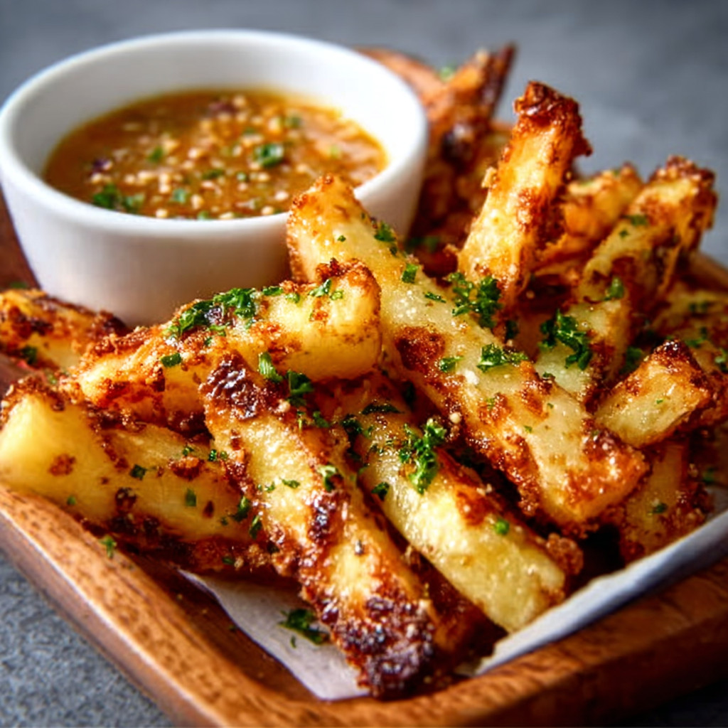 Roasted Kohlrabi Fries with Truffle Salt (Keto) are deliciously healthy!