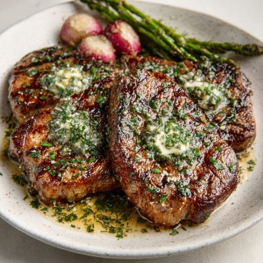 Seared Keto Radish Steaks with Herb Butter