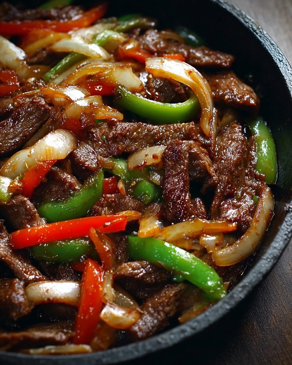 Sizzling Chinese Pepper Steak with Onions: A Delightful Dinner!