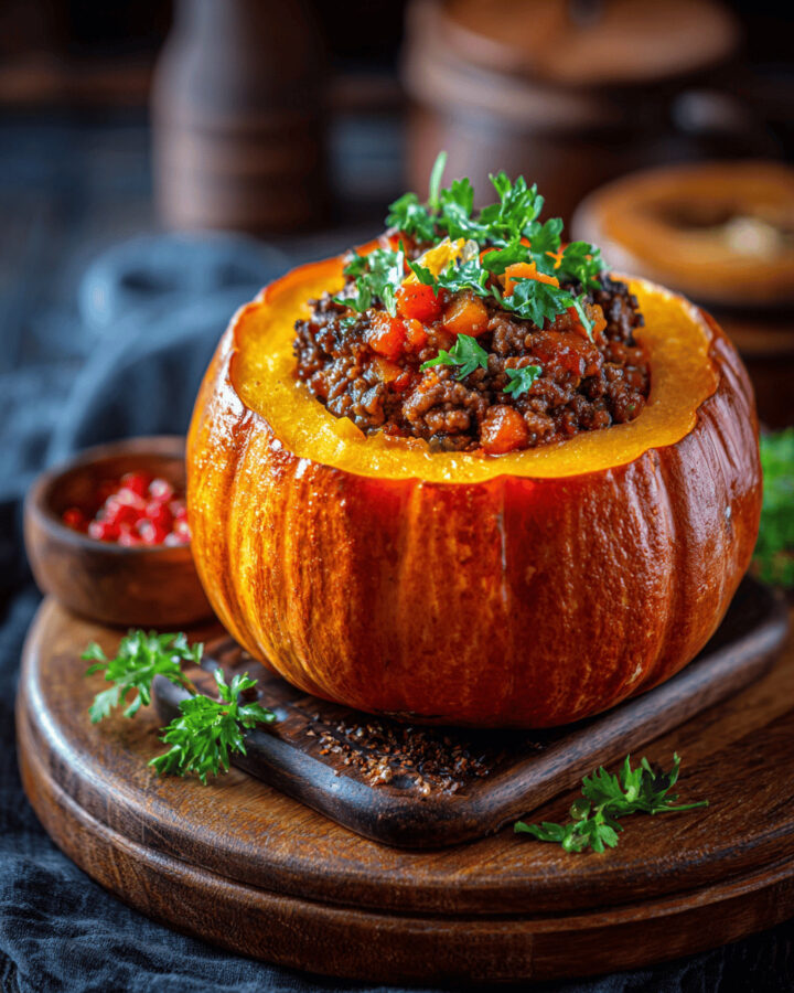 Stuffed Pumpkin with Minced Meat