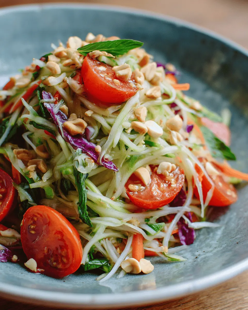 Green Papaya Salad: Zesty Vietnamese-Inspired Delight!