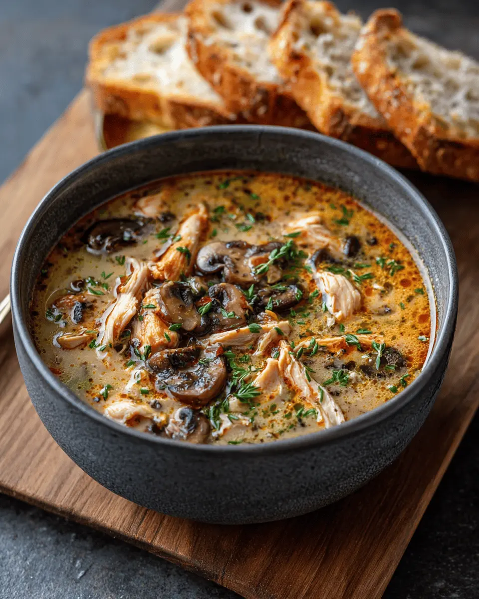 Cozy Rotisserie Chicken Mushroom Soup: Indulgent Comfort in a Bowl